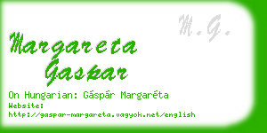 margareta gaspar business card