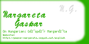 margareta gaspar business card